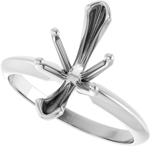 Sužadėtuvių Žiedas „Lightweight V-End Solitaire“ 14k white gold Marquise 13mm x 6mm (5)