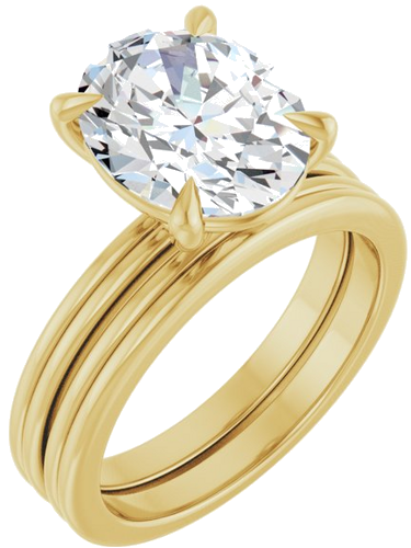 Sužadėtuvių Žiedas „Claw-Prong Solitaire“ 14k yellow gold Oval 11mm x 9mm (6)