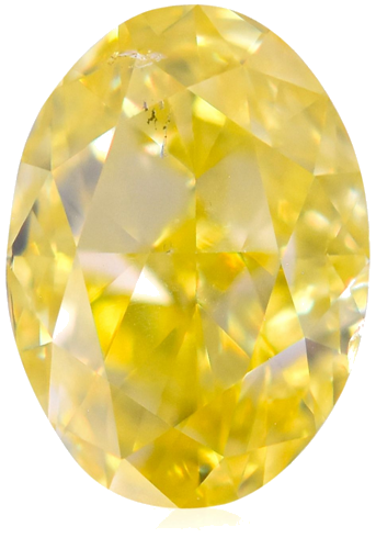0.45 carat Fancy Intense  Yellow-SI1 Natūralus Oval Deimantas (1)
