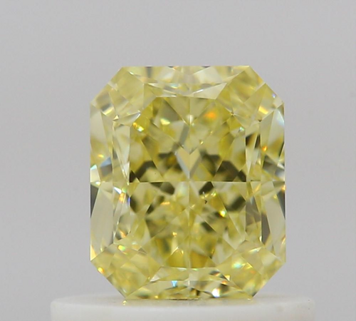0.69 carat Fancy Intense Yellow-VS2 Natūralus Radiant Deimantas (1)