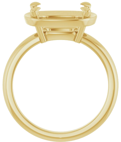 Sužadėtuvių Žiedas „Claw-Prong Solitaire Bezel-Style“ 14k yellow gold Elongated Cushion 11mm x 9mm (2)
