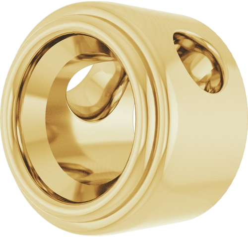 Pakabukas „Bezel-Set Solitaire“ 10k yellow gold Round 4.1mm (2)