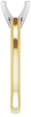 14K Yellow White 7.5 mm Round Solitaire Engagement Ring Mounting (3)