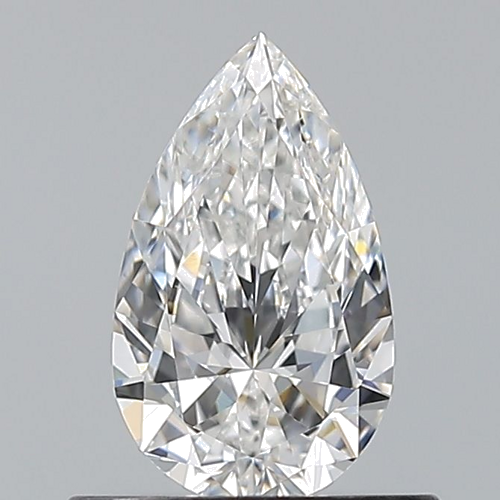 0.5 carat F-VVS2 Natūralus Pear Deimantas (1)