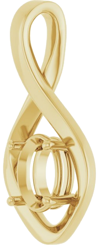 14K Yellow  8x6 mm Oval Pendant Mounting (2)