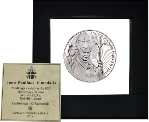 Pope John Paul II's canonization silver medal (2)
