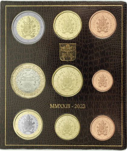 2023 Vatikanas BU Euro monetų rinkinys su 5 eurų moneta (2)