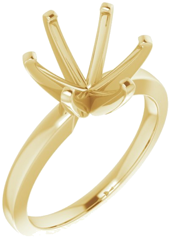 Sužadėtuvių Žiedas „Solitaire“ 14k yellow gold Round 10mm (1)