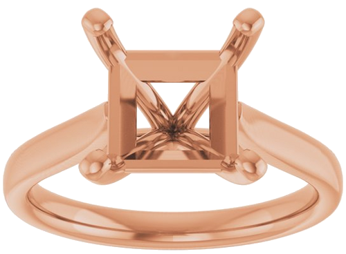 Sužadėtuvių Žiedas 14k rose gold Square 8mm (3)