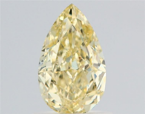 1.06 carat Fancy Light Yellow-VS1 Natūralus Pear Deimantas (1)