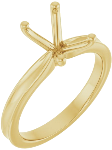 Sužadėtuvių Žiedas 14k yellow gold Elongated Cushion 9mm x 7mm (1)