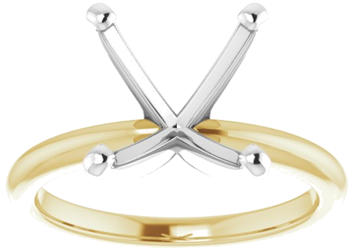 Sužadėtuvių Žiedas 14k yellow/white gold Round 11mm (3)