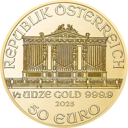 1/2 oz Austrian Philharmonic 2025 Gold Coin (2)