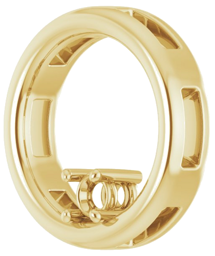 Pakabukas „Solitaire Circle“ 585 Geltonojo Aukso Round 3mm (2)