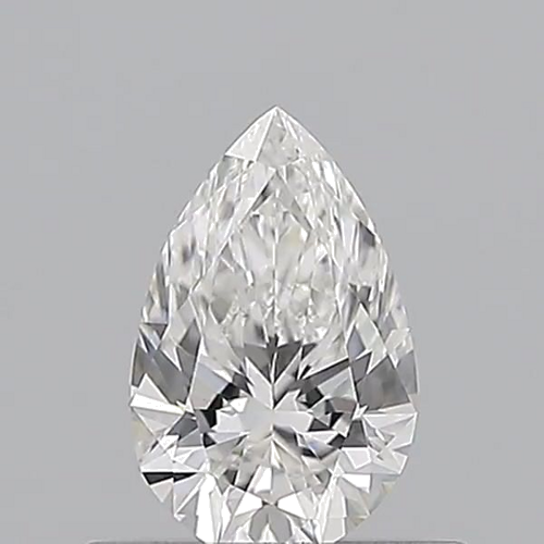 0.5 carat F-VVS2 Natūralus Pear Deimantas (1)