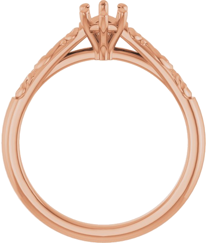 Sužadėtuvių Žiedas „Solitaire“ 10k rose gold Marquise 8mm x 4mm (2)