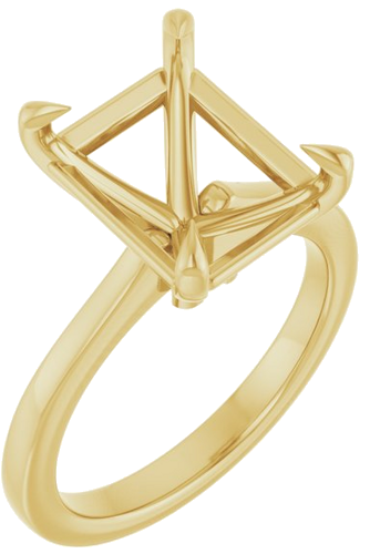Sužadėtuvių Žiedas „Claw-Prong“ 14k yellow gold Emerald 11mm x 9mm (1)