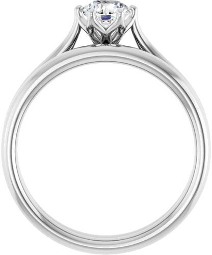 14K White 5.2 mm Round Engagement Ring Mounting (7)