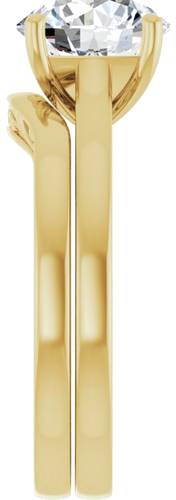 Sužadėtuvių Žiedas „Solitaire“ 585 Geltonojo Aukso Round 8.2mm (9)