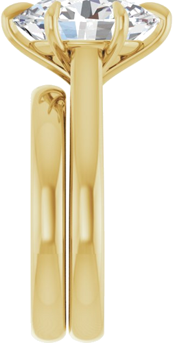 Sužadėtuvių Žiedas „Claw-Prong“ 14k yellow gold Oval 12mm x 10mm (9)