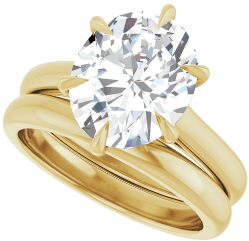 Sužadėtuvių Žiedas „Claw-Prong“ 14k yellow gold Oval 11mm x 9mm (10)