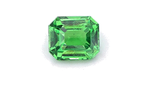 0.85 carat GREEN STEP cut Cushion Garnet (1)