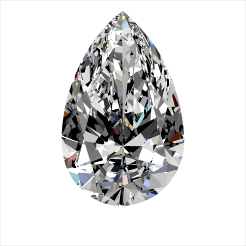 0.42 carat F-SI2 Natūralus Pear Deimantas (1)