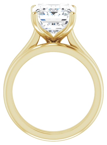 Sužadėtuvių Žiedas „Solitaire“ 585 Geltonojo Aukso Emerald 11mm x 9mm (7)