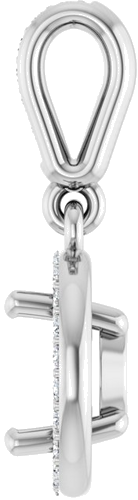Pakabukas „Accented Halo-Style“ 14k white gold Round 7mm (3)