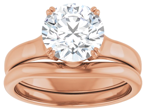 Sužadėtuvių Žiedas „Solitaire“ 14k rose gold Round 8.2mm (8)