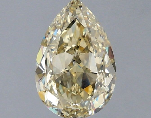 1.5 carat Fancy Light Yellow-SI2 Natūralus Pear Deimantas (1)