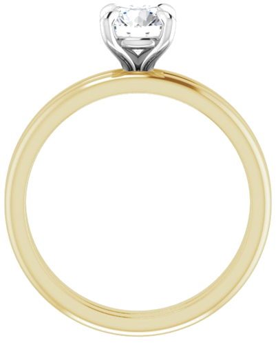 Sužadėtuvių Žiedas „Solitaire“ 14k yellow/white gold Round 6mm (7)
