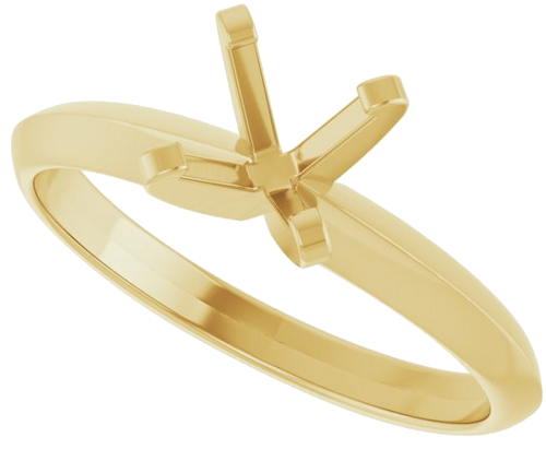 Sužadėtuvių Žiedas „Solitaire“ 14k yellow gold Round 6mm (5)