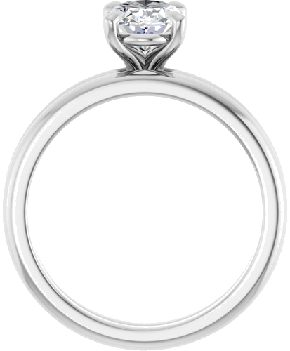 Sužadėtuvių Žiedas „Claw-Prong“ 925 Sidabro Oval 8mm x 6mm (7)