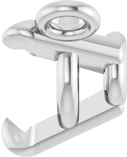 Pakabukas „Round 3-Prong Claw“ 585 Baltojo Aukso Round 4mm (3)