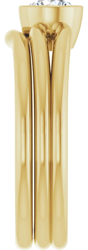 Sužadėtuvių Žiedas „Bezel-Set Solitaire“ 14k yellow gold Round 4.8mm (9)