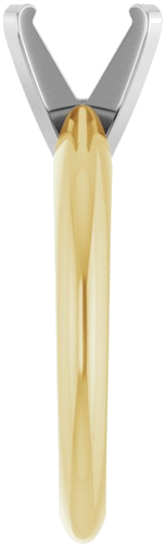 14K Yellow White 7.6 mm Round Solitaire Engagement Ring Mounting (4)