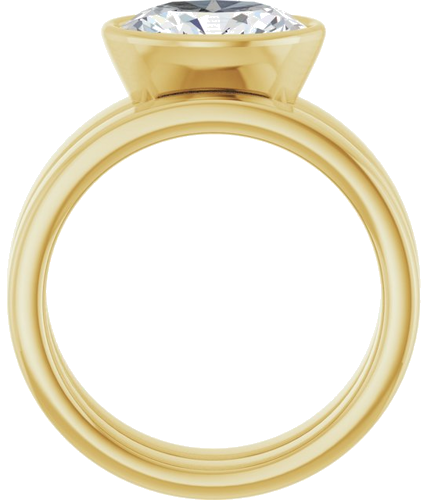 Sužadėtuvių Žiedas „Bezel-Set Solitaire“ 14k yellow gold Oval 10mm x 8mm (7)
