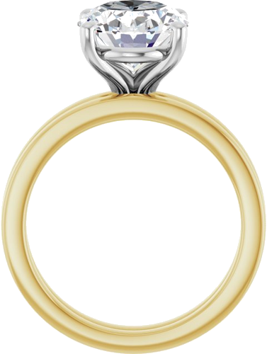 Sužadėtuvių Žiedas „Solitaire“ 14k yellow/white gold Oval 11mm x 9mm (7)