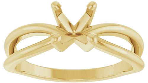 Sužadėtuvių Žiedas „Split Shank“ 585 Geltonojo Aukso Round 6.5mm (3)