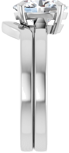 Sužadėtuvių Žiedas „Claw-Prong Solitaire“ 14k white gold Oval 9mm x 7mm (9)