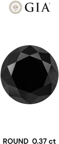 0.37 carat Fancy Black-VVS2 Excellent cut Natūralus Round Deimantas (1)