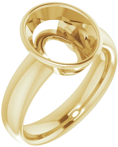 Sužadėtuvių Žiedas „Bezel-Set Solitaire“ 14k yellow gold Oval 11mm x 9mm (1)