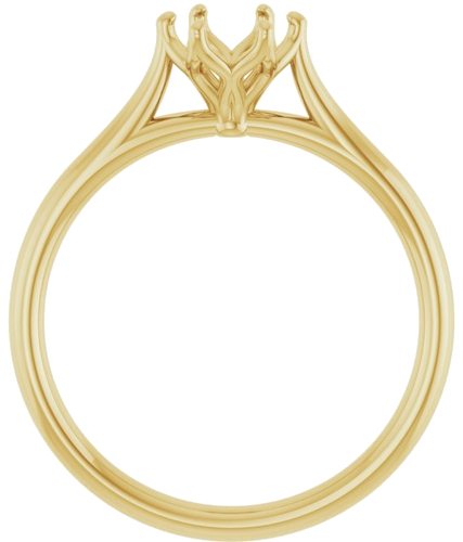 Sužadėtuvių Žiedas „Solitaire“ 585 Geltonojo Aukso Round 5.8mm (2)