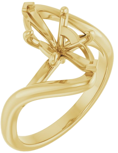 Sužadėtuvių Žiedas „Bypass“ 14k yellow gold Marquise 13mm x 6.5mm (1)