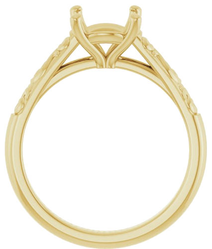 Sužadėtuvių Žiedas „Solitaire“ 14k yellow gold Round 8mm (2)