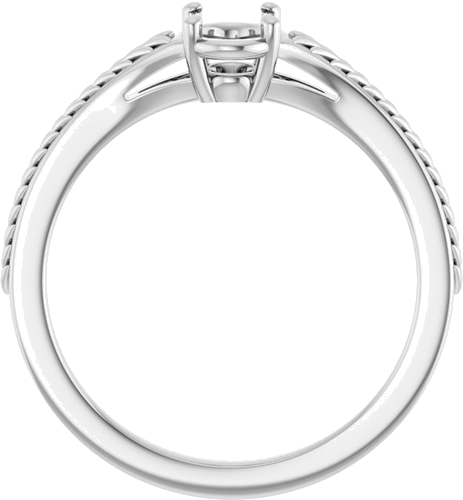Sužadėtuvių Žiedas „Solitaire“ 10k white gold Oval 6mm x 4mm (2)