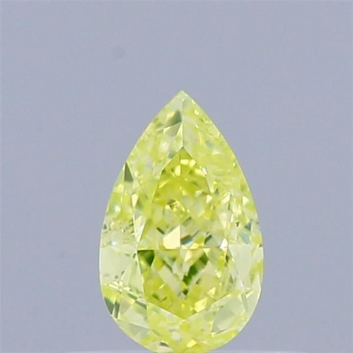 0.38 carat Fancy Greenish Yellow-SI1 Natūralus Pear Deimantas (1)