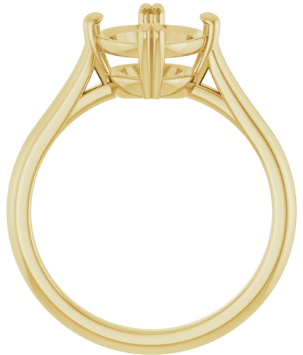 Sužadėtuvių Žiedas „Double Claw-Prong Solitaire“ 14k yellow gold Oval 10mm x 8mm (2)
