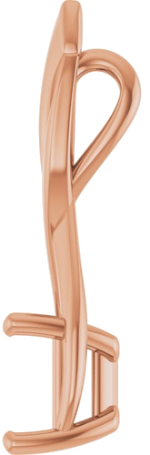 Pakabukas „Infinity-Inspired Solitaire“ 14k rose gold Square 6mm (3)